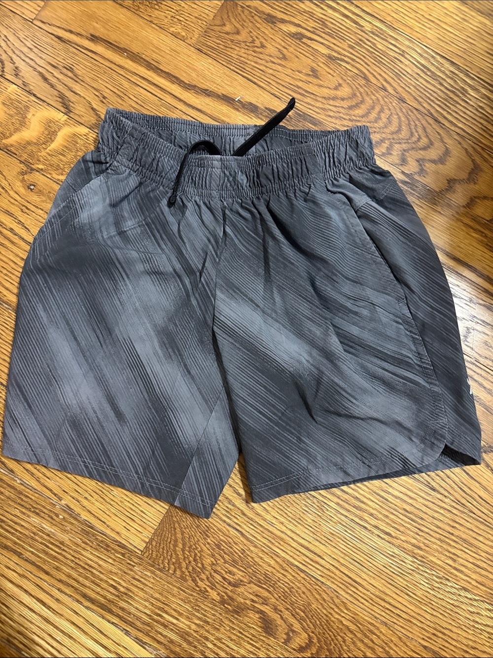 all in motion Black/Charcoal Striped Athletic Shorts